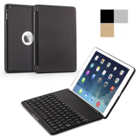 For iPad 5 iPad Air Slim Smart Clamshell 7 Colors LED Backlight Backlit Aluminum Wireless Bluetooth Keyboard Case Stand Cover