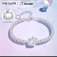 ZGO Barcelet Gelang wanita Hellokitty Original Sanrio Tidecolor Perhiasan Jewellery Cubic Zirconia