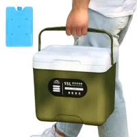 Drink Beer Multi-layer Insulation Ice Chest Long-term Preservation Ice Box Picnic 15L Car Trunk Box Cooler Box Freezer Ice Chest