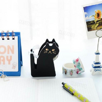 紙膠帶切割器可愛貓咪膠帶台辦公室桌面創意小物文具療癒擺飾-棕/黑【AAA3819】