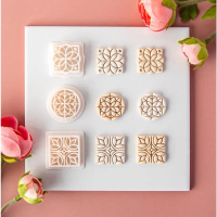 Unique vintage pattern soft clay earring mold, creative jewelry pendant clay modeling cutting mold D