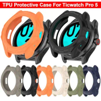 Soft TPU Case Cover For Ticwatch Pro 5 Protective Shell Frame Bumper For Ticwatch Pro 5 Smart Watch Protector Case Accessories