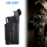 Military Belt Holster HK USP Pistol Gun Holster Tactical Hunting Airsoft Waist Holster With Flashlight Holster