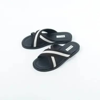 Sandal BALLY GYLLU BAND STRIPE WHITE BLACK STRAP SANDAL 100% ORIGINAL 40