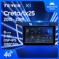 TEYES X1 For Hyundai Crete IX25 2015 - 2019 Car Radio Multimedia Video Player Navigation GPS Android 10 No 2din 2 din DVD