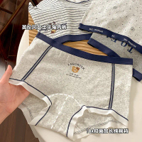 202510A Quần boxer kháng khuẩn cho nữ, cotton nguyên chất, quần boxer nữ hai trong một kiểu mở rộng,