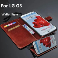 LG3 Wallet Card Slot Stent Cases for LG G3 Case D850 3 D855 Horse Leather Pattern Flip Protect Cover black for LG G2 Pro LG2Pro