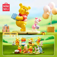 Miniso Disney Blind Box Winnie The Pooh Best Friends Party Series Surprise Box Toys Cute Action Anime Figure Model Doll Gift