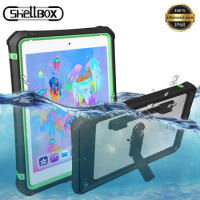 SHELLBOX Waterproof Case For iPad Mini5 Underwater 360 Full Protection Clear Shockproof Cover For iPad Mini4 Outdoor Diving Swim