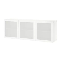 BESTÅ 上牆式收納櫃組合, 白色/mörtviken 白色, 180x42x64 公分