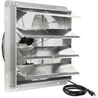 KEN BROWN 18 Inch Shutter Exhaust Fan With 1.65 Meters Power Cord Wall Mounted, High Speed 2600CFM