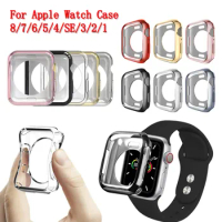 Soft Clear TPU Screen Protector Case For Apple Watch 49mm 45mm 41mm 44mm 40mm 42mm 38mm Cover For iwatch Series 8 7 6 SE 5 4 3 2