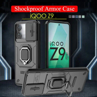 เคสโทรศัพท์, เคสสำหรับ Vivo Turbo Z9X Z9 iQOOZ9X iQOO Z9 Turbo, เกราะกันกระแทก, พร้อมวงแหวนป้องกันเล