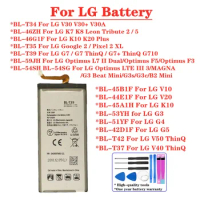 For LG V10 V20 V30 V30+ V30A V40 V50 ThinQ G4 G5 G7 G7+ K8 K10 K20 Plus Google 2 MAGNA G3 Beat Mini G3s B2 Mini Phone Battery