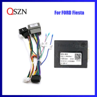 QSZN 16 PIN android Canbus box Hiworld FD02 Adaptor for FORD Fiesta 2004-2014/2006-2011 Wirng Harness Power Cable Car radio