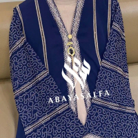 Abaya najma / abaya Salfa / abaya Mesir - Najma navy, L (ld 110 P 155)