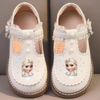 Girls leather casual shoes  princess soft non-slip soles baby and Lolita shoes spring คําแนะนําการขา