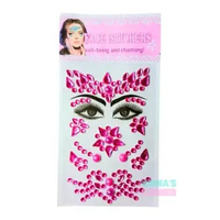 Stiker Wajah Diamond Sticker Wajah Makeup Karnaval Cosplay Costume Manik Manik Tempel Anak Dewasa pi