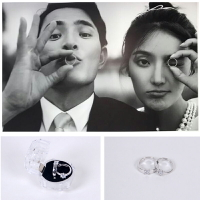 文藝旅拍婚紗攝影道具韓式外景婚禮紀念主題拍照戒指盒對戒道具