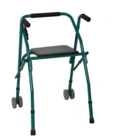 Aluminum Frame Assisted walking aid elderly chair adult walker disabled Collapsible seat rollator walker
