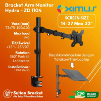 Bracket TV Monitor LCD LED 14-27 Inch Oximus Hydra ZD-1104 Desk Mount