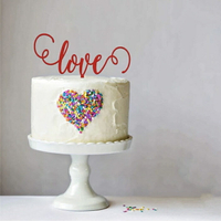 [Hare.D]現貨 浪漫 LOVE插牌 情人節 周年 生日 節慶 蛋糕裝飾 蛋糕插牌 烘培裝飾 手做 包裝