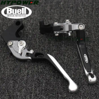 Motorcycle Folding Extendable CNC Moto Adjustable Clutch Brake Levers For Buell S1 Lightning 1997 1998