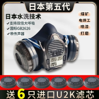 日本重松TW08S防塵口罩工業粉塵煤礦面具水洗U2K濾芯焊工面罩油煙