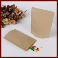 18*30+5cm 30pcs Kraft Paper Ziplock Bag For Gifts/tea/candy/jewelry/bread Packaging Paper Food Bag Diy Jewelry Pack Display