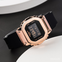 卡西歐G-SHOCK新款復古金屬防水小方塊手錶女GM-S5600PG-1/4 G-7 qXmH