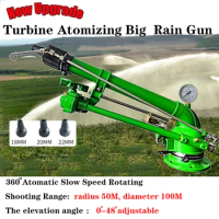 New Updated Long Throwing Strong Metal Big Rain Gun Sprinkler For Farmland Irrigation, Dust Removal, Agricultural Sprayer