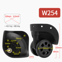 Luggage universal wheel accessories wheel boarding air box casters mute wheel mute shock 22/24 inch replacement repair part
