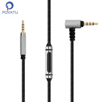 POYATU 2.5mm to 3.5mm Audio Cable For JBL E45BT E55BT E65BTNC S400BT Headphone Cable Replace Cords With Mic For iPhone Andriod