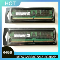 1 PCS For MT RAM 64G 64GB 4DR×4 PC4-2933Y DDR4 2933 MTA72ASS8G72LZ-2G9D1 Server Memory