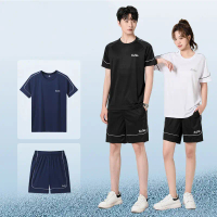 mvp sport สูททูพีซผู้ชาย กางเกงขาสั้น + เสื้อเชิ้ตแขนสั้น  เสื้อผ้ากีฬาผู้ชาย M-5XL คําแนะนําผลิตภัณ