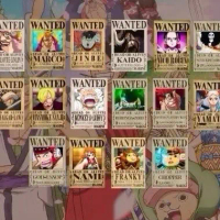 Poster Bounty One Piece Mugiwara Crew Ukuran A5 A6 poster dinding kamar Kertas