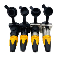 1Set XLR 3Pin 5Pin Male Female Plug Socket IP67 Waterproof and Dustproof Cover Outdoor Performance balanced Audio Connector