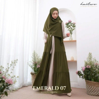Terbaru Gamis Muslimah Haitwo Emerald 007 Airflow mix Diamond Ceruty Emerald 07 Emerald 7