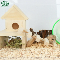 台灣公司貨 免運 可開票 倉鼠窩木質玩具管道用品木頭屋小房子爬梯迷宮隧道造景配件