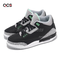 Nike Air Jordan 3 Retro GS Green Glow 大童 女鞋 3代 黑 綠 爆裂紋 DM0967-031