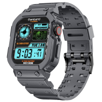 AmBand Apple Watch 專用保護殼-太空灰TPU錶帶-42mm/44mm/45mm