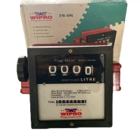 Meteran Solar 4 Digit Wipro 1.1/2 inch - Flow Meter Drat Dalam - Flowmeter Bahan Bakar Minyak