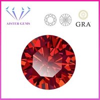 Rainbow / Orange / Red Moissanite Loose Stones VVS1 0.5ct-5.0ct Round Cut Color Lab Diamonds Pass Diamond Test with GRA Report