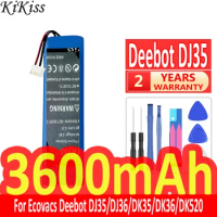 3600mAh KiKiss Powerful Battery For Ecovacs Deebot DJ35 DJ36 DK35 DK36 DK520 DN520 DN55