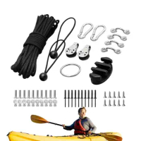 Kayak Anchor Trolley Kit Anchor System for Kayak Canoes Boat Kayak Hardware Eyes Wellnuts Screws Kayak Accessories for Kayak
