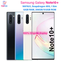 Samsung Galaxy Note10+ N975U1 256/512GB Note10 Plus Snapdragon 855 Octa Core 6.8" Dual 16MP&amp;Dual 12MP 12GB Original Cell Phone