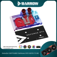 Barrow GPU Water Block For Colorful Geforce RTX 3070 Ti Card , VGA Water Cooler With Backplane Radiator BS-COI3070TZ-PA