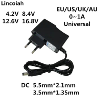 4.2V 8.4V 12.6V 16.8V 1A 1000MA AC/DC Adapter Power Supply 4.2 8.4 12.6 16.8 V Volt Charger for 18650 Lithium Battery Pack
