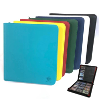 PU Leather Pokemon 480 Cards Binder TCG Game Zipper Card Album 20 PAGES 12 POCKETS Sealed Fixed Pages for MtG/PTCG/YGO