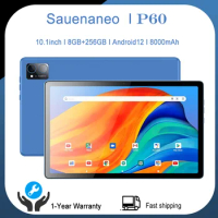 Sauenaneo 2024 Global 10.1-inch Android Tablet -8GB RAM 256GB ROM - Dual Camera Supports Online Courses Android 12.0